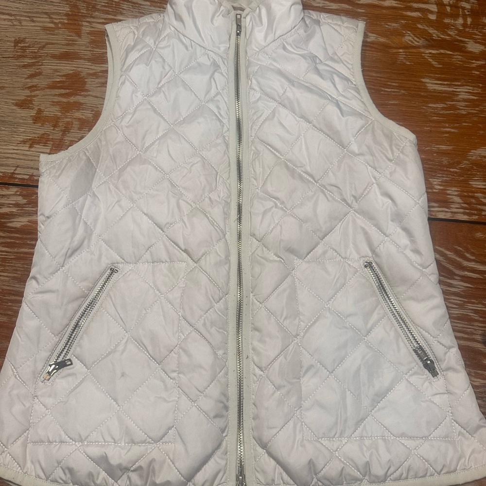 Old Navy Cream Quilted Vest